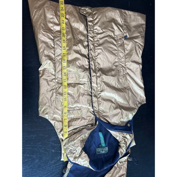 Lauren Ralph Lauren- Active- Gold Metallic Navy Blue- with detachable hood Small - Picture 2 of 9